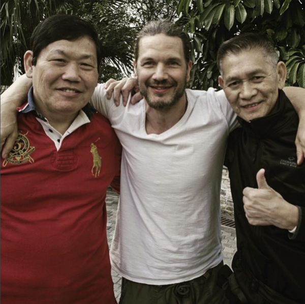 Mars, Michael Worth, and the late Phillip Ko during filming for Michael's upcoming Bruceploitation documentary.