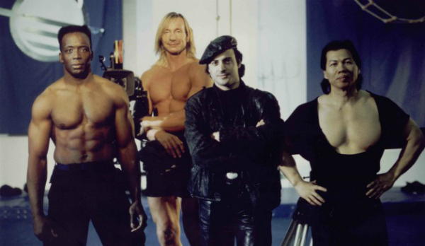 The cast of TC 2000 (1993). From left: Billy Blanks, Matthias Hues, Jalal Merhi and Bolo Yeung.